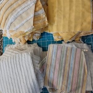 56 Precut Quilt As You Go 7" Layered Squares Ready To Sew Vintage Chenille